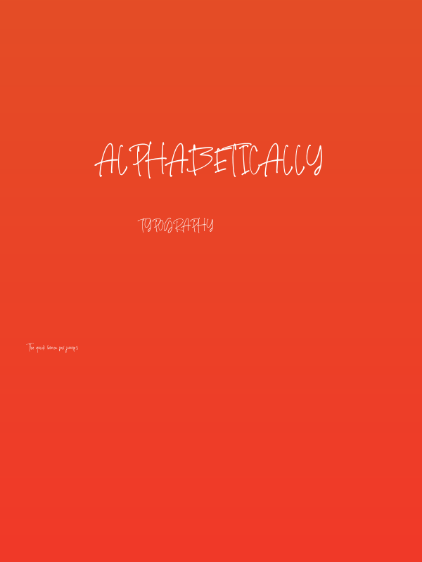 Alphabetically Poster