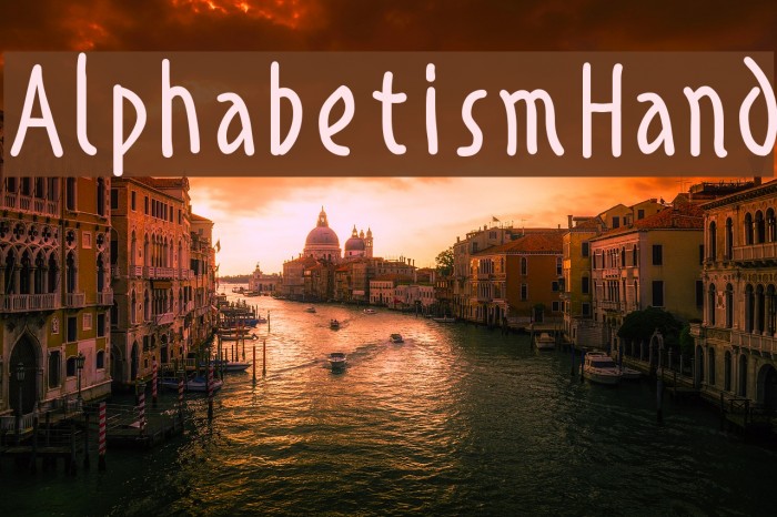AlphabetismHand Font examples