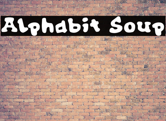 Alphabit Soup Font examples
