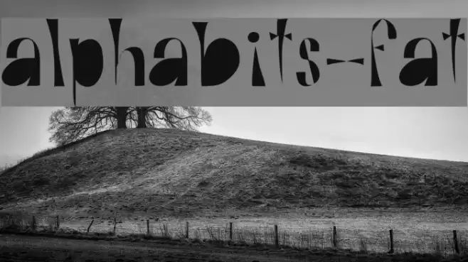 Alphabits-Fat Font examples