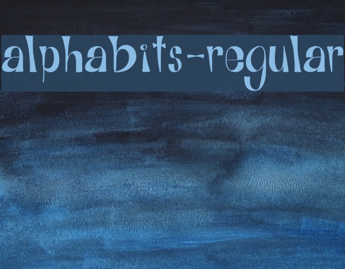 Alphabits-Regular Font examples