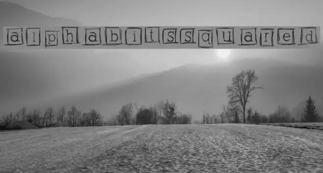 AlphabitsSquared Font examples