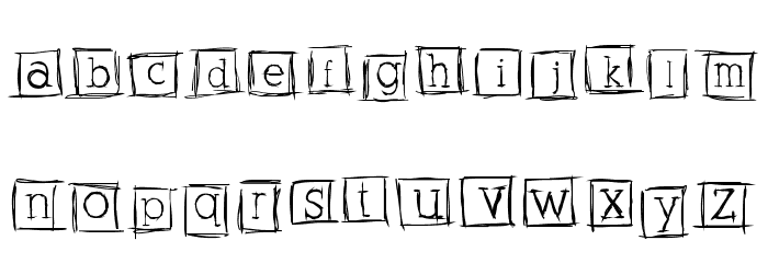 AlphabitsSquared Font LOWERCASE