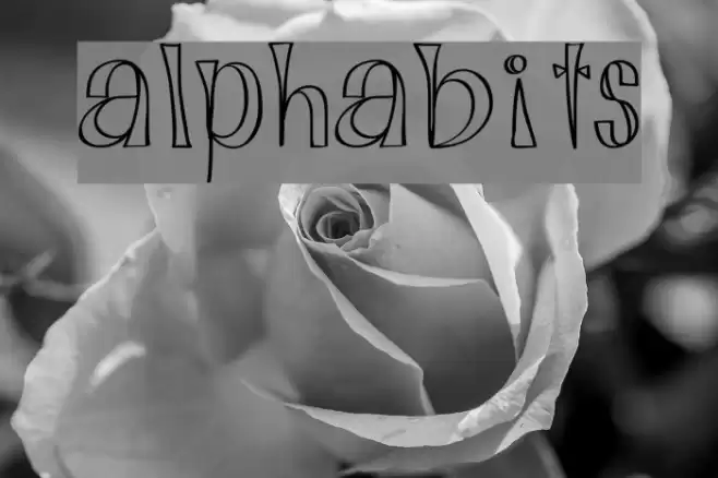 Alphabits フォント examples