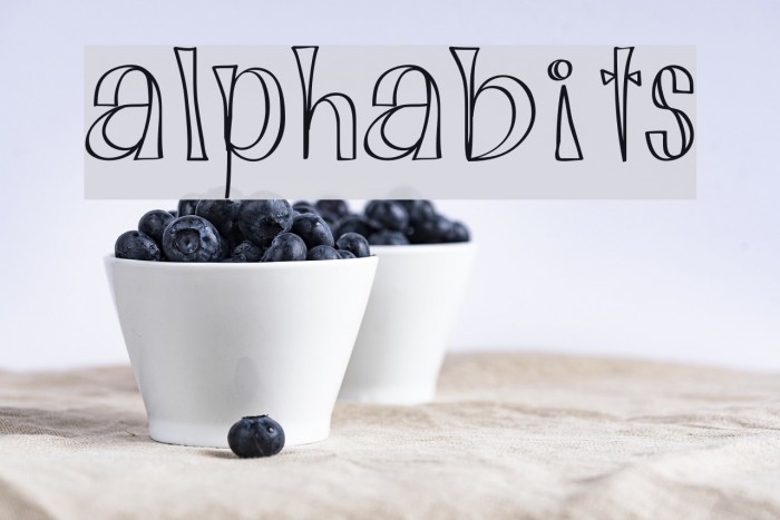 Alphabits Font examples
