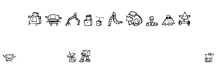 Alphabots Font OTHER CHARS