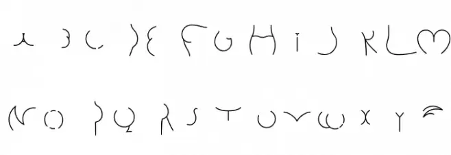 Alphabutt Letters A Fonte MAIÚSCULAS