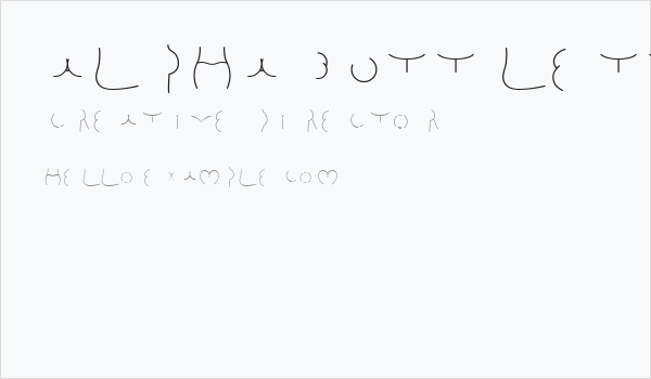 Alphabutt Letters A Business Card