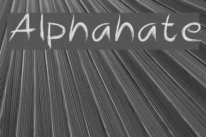 Alphahate Font examples