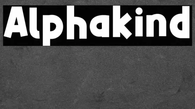 Alphakind Font examples