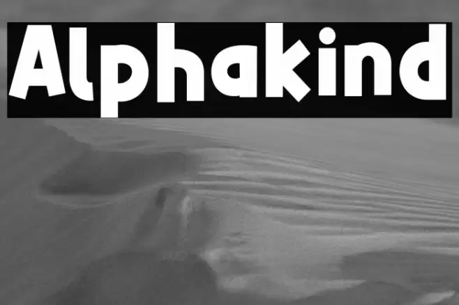 Alphakind Font examples