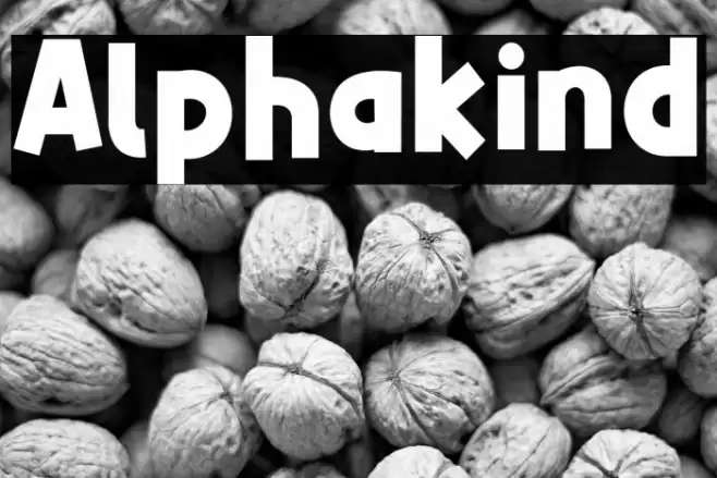 Alphakind Font examples