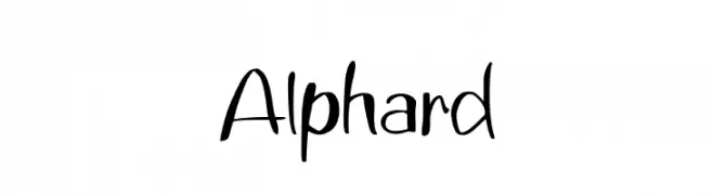 Alphard  नि: शुल्क फ़ॉन्ट्स डाउनलोड