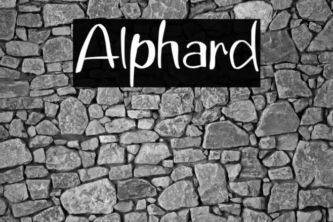 Alphard Font examples