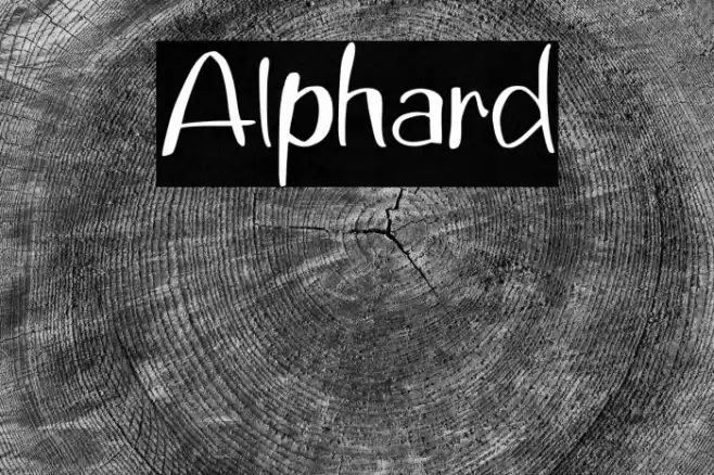 Alphard Font examples