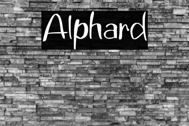 Alphard Font examples