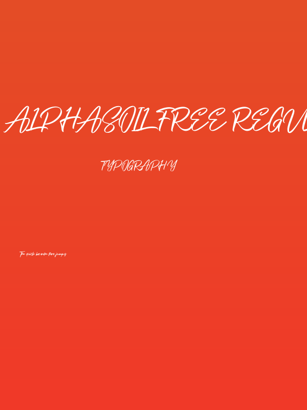 Alphasoil Free Regular Poster