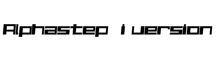 Alphastep i version Font