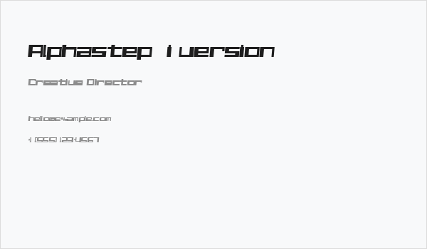 Alphastep  i version Business Card