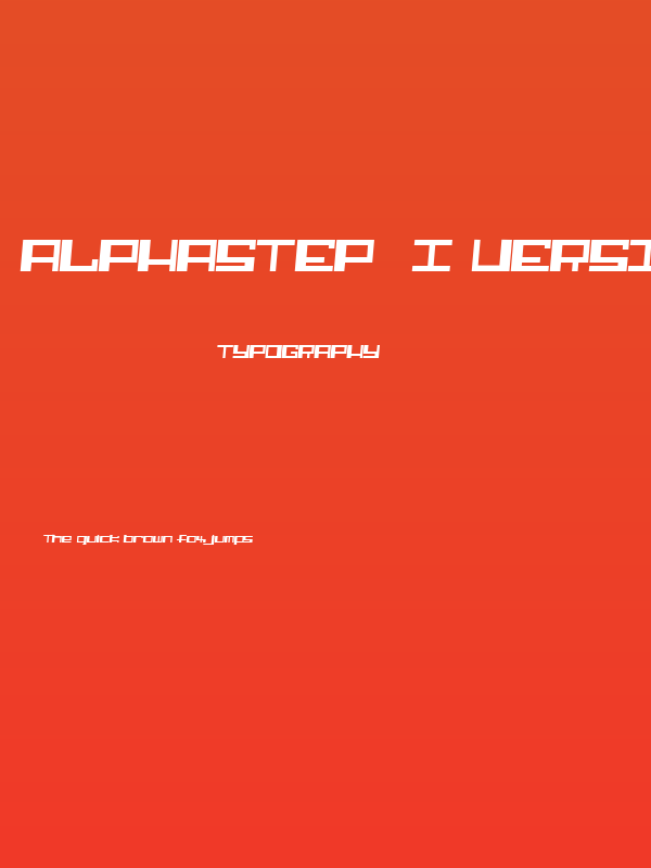 Alphastep  i version Poster