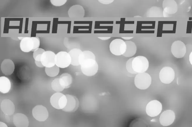 Alphastep i フォント examples