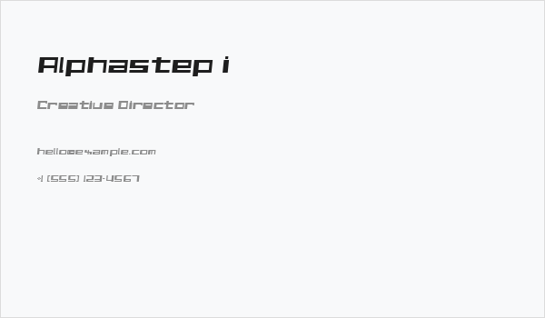 Alphastep i Business Card