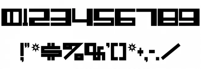Alphastep Font OTHER CHARS