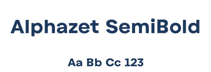 Alphazet SemiBold Font Preview