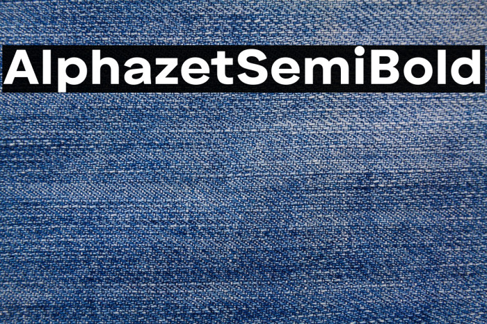 Alphazet SemiBold Example 1