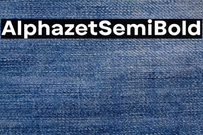 Alphazet SemiBold Example 1