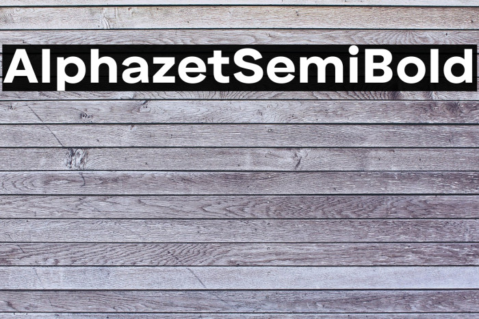 Alphazet SemiBold Example 2