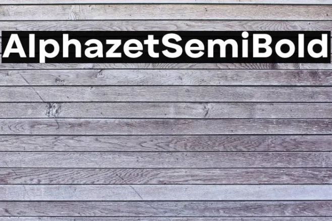 Alphazet SemiBold Example 2