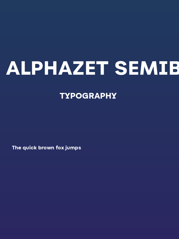 Alphazet SemiBold Poster