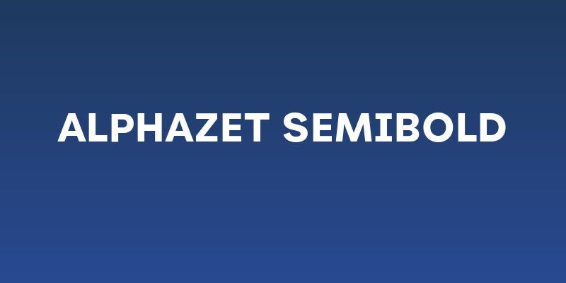 Alphazet SemiBold Social Header