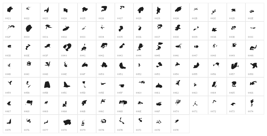 Alpina Oblique Character Map