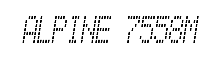 Alpine 7558M Font