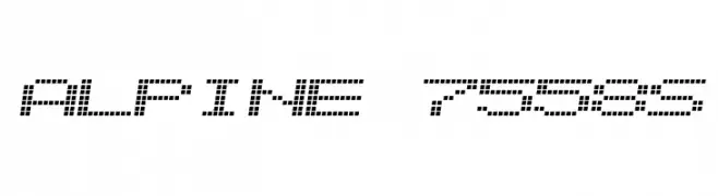 Alpine 7558S  Frei Schriftart Herunterladen