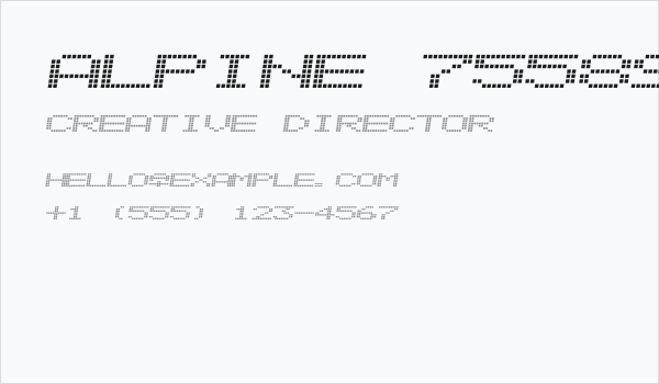 Alpine 7558S Business Card
