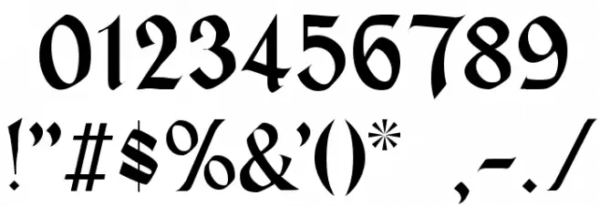 Alpine Regular Font OTHER CHARS