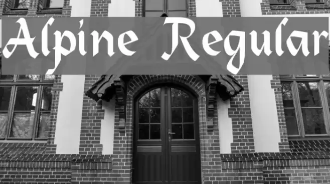 Alpine Regular Font examples