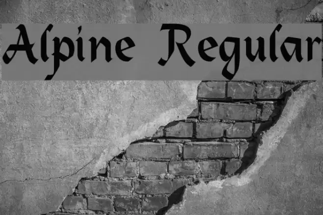 Alpine Regular Font examples