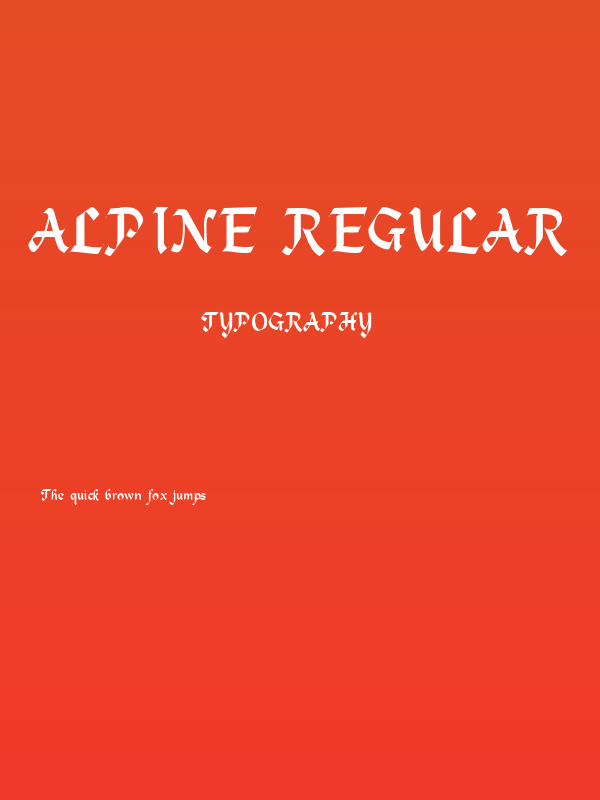 Alpine Regular Poster