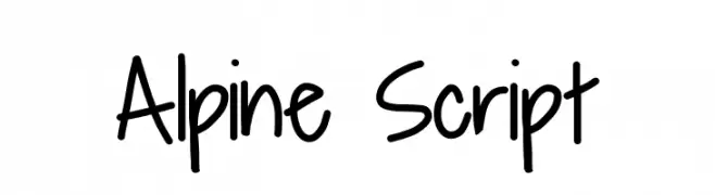 Alpine Script  Frei Schriftart Herunterladen