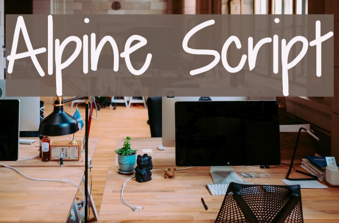 Alpine Script Font examples