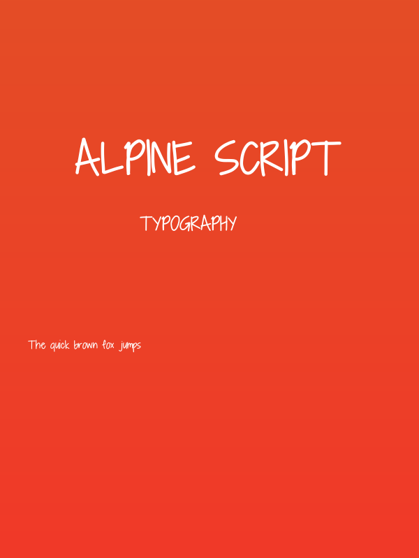 Alpine Script Poster