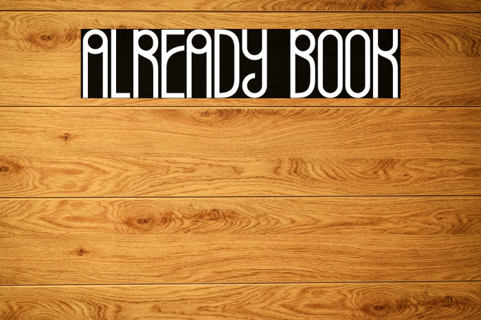 Already Book Font examples