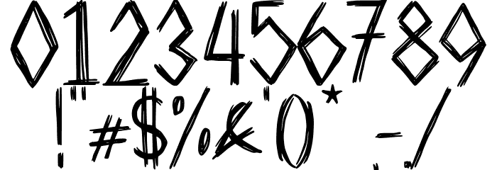 Already Broken Scratch Demo Ver Font OTHER CHARS