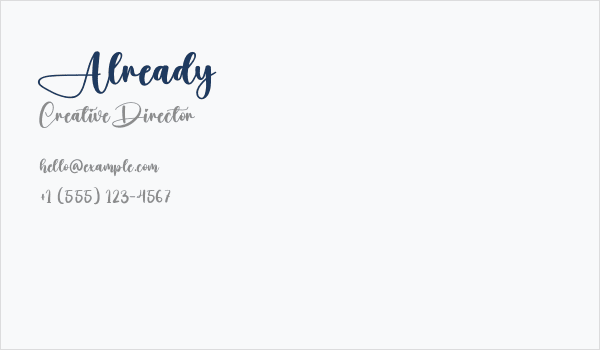 Already Business Card