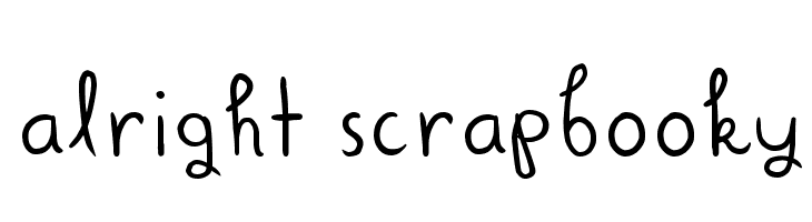 Alright Scrapbooky Font