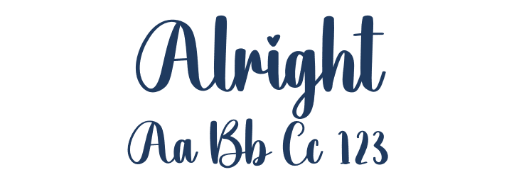 Alright Font Preview